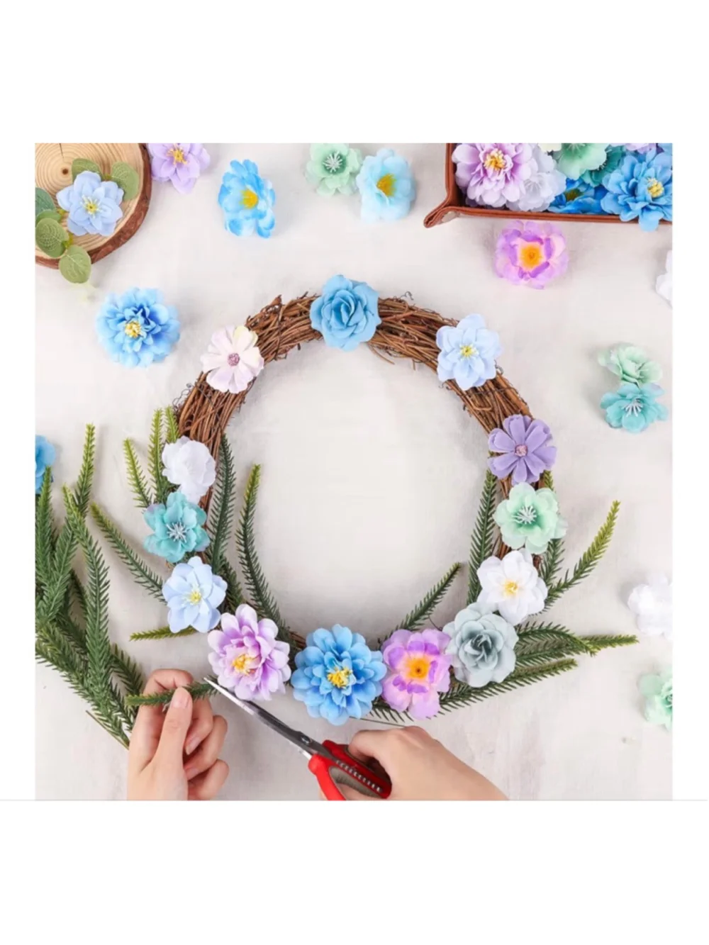 NEW 210 Pcs Mini Silk Flower Heads Small Fake Rose Daisy Craft Wedding Shower